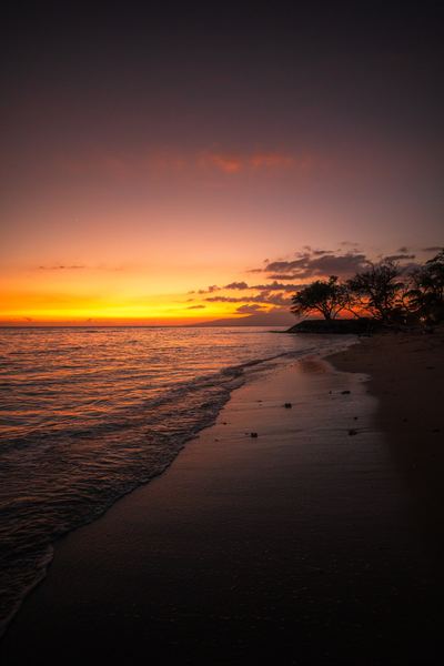 Sunset over Maui, America